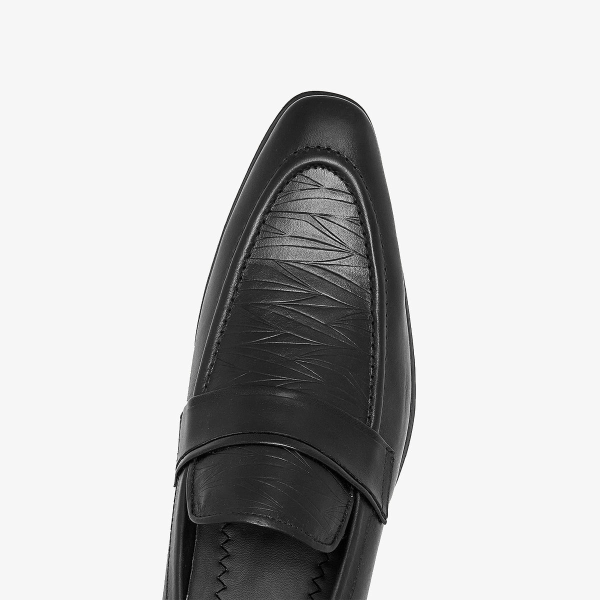 XAYWEAR Men's Black Ripple Slip-ons