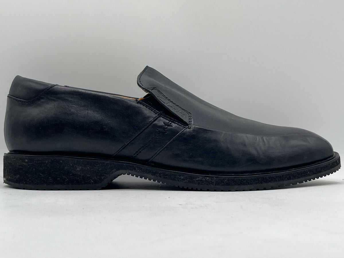 Clarks Black Leather Slip-on Dress Soft Sole Loafers