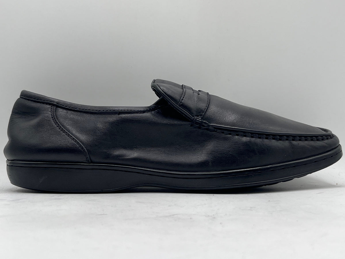 Ghost Black Leather Penny loafers