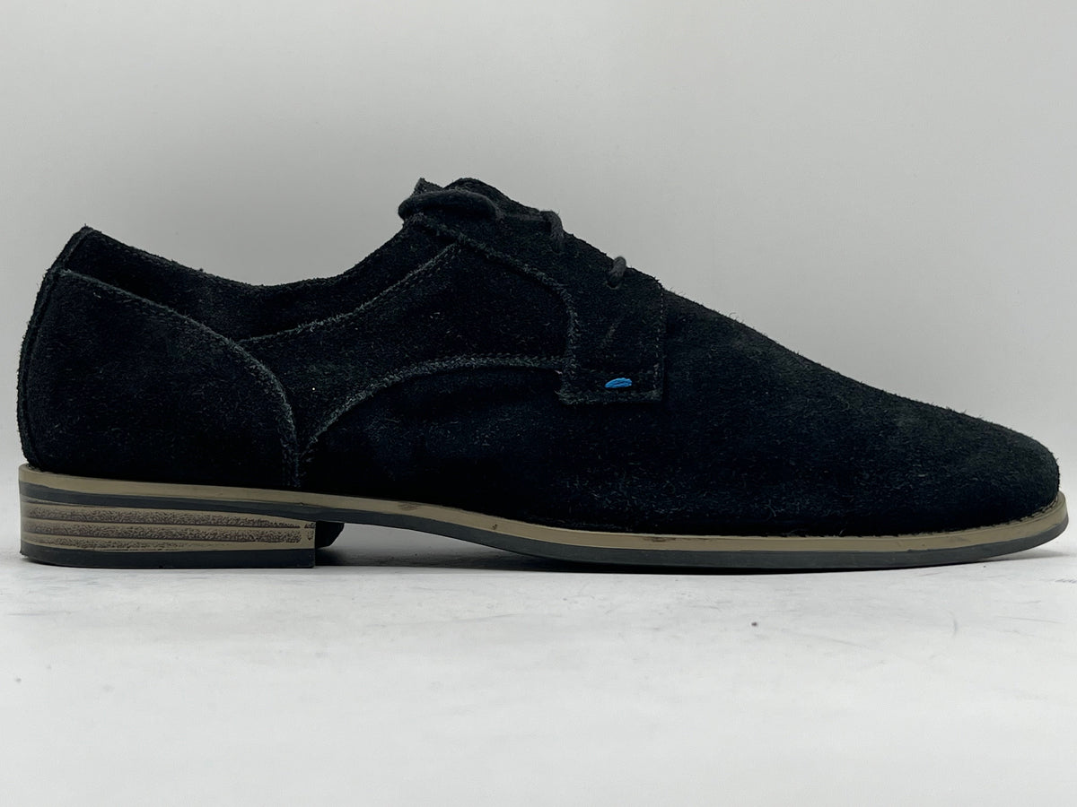 River Island navy Suede Derby Shoes