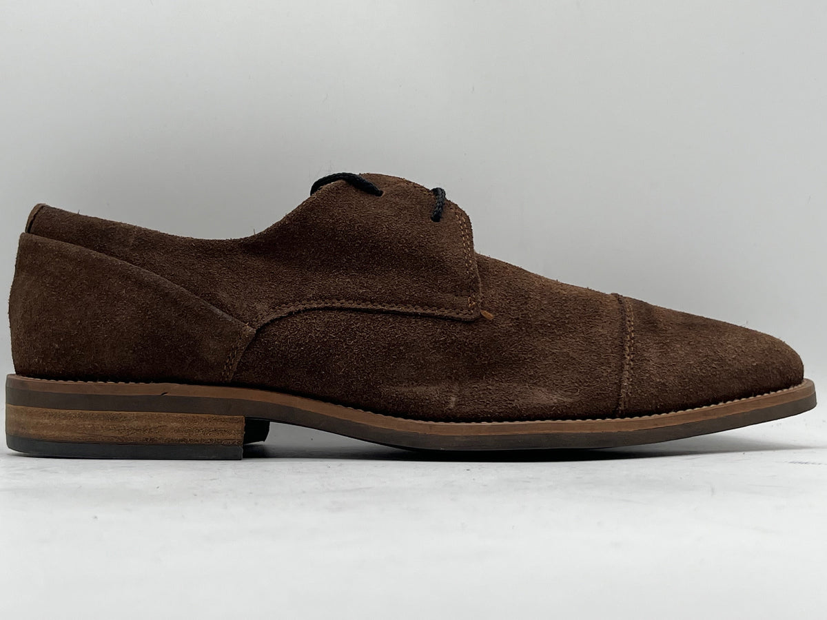 Tommy Hilfiger Brown Suede Lace-Up Shoes (Made in Portugal)