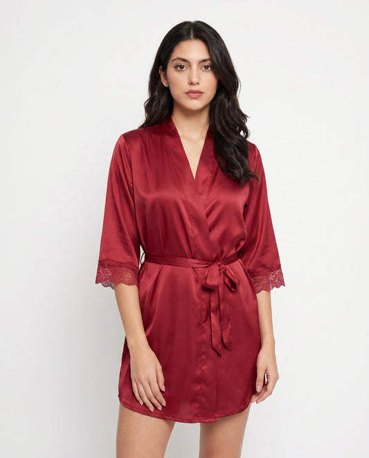 XAYWEAR Allure - Silk Robe with Bra and Panty