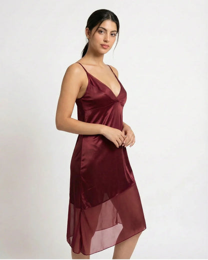 Jenny Rinny Silk Women's 2-Piece Nighty and Gown Set