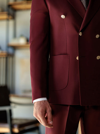 XAYWEAR Bordeaux Double Breasted Suit 2-Piece