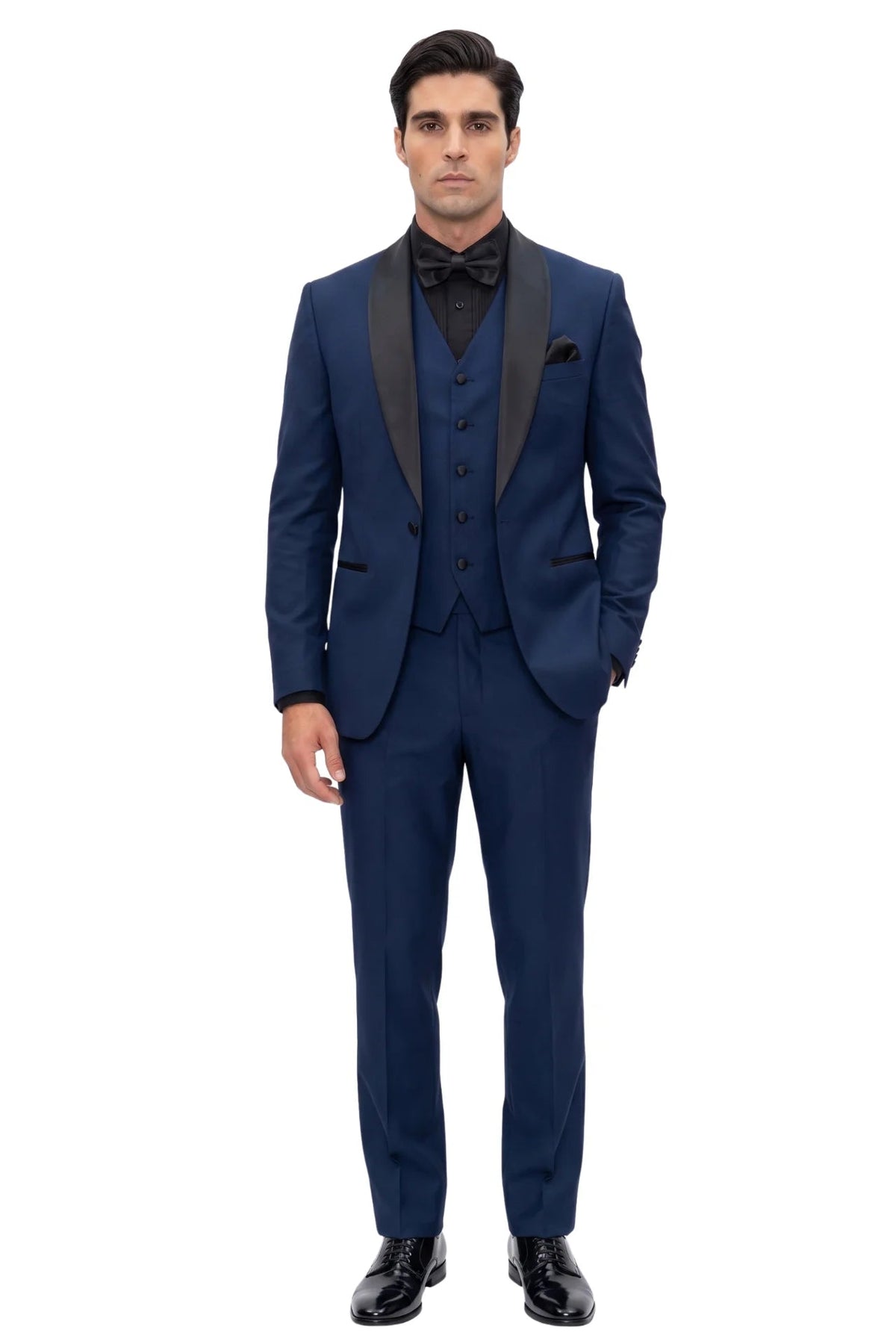 XAYWEAR Conall Three Piece Suit-Navy Blue