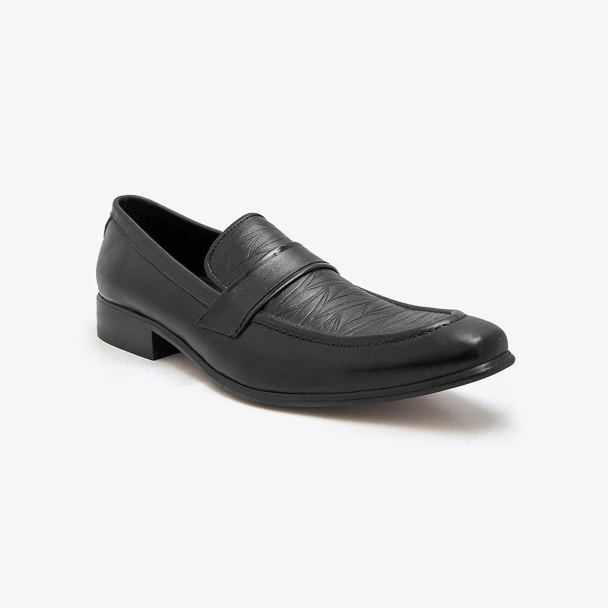 XAYWEAR Men's Black Ripple Slip-ons