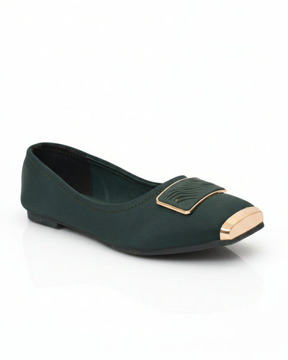 XAYWEAR Women's Green Casual Pumps