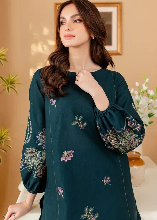 XAYWEAR Women's 2Pc Teal Regular Fit Co-Ord Set