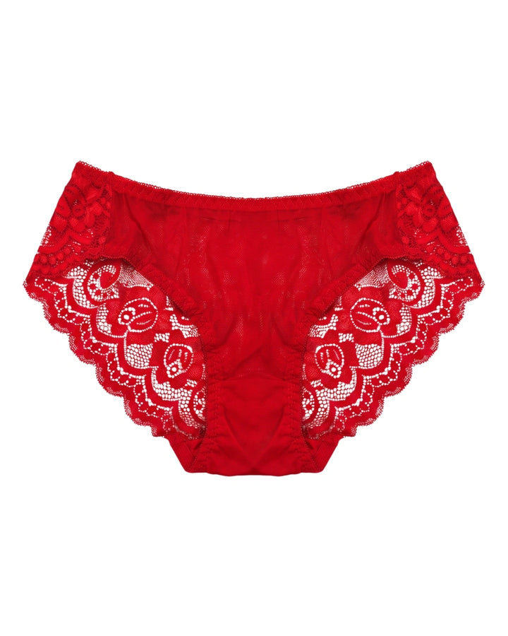 Brief Panty - Rose Lace - Black