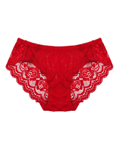 Brief Panty - Rose Lace - Black