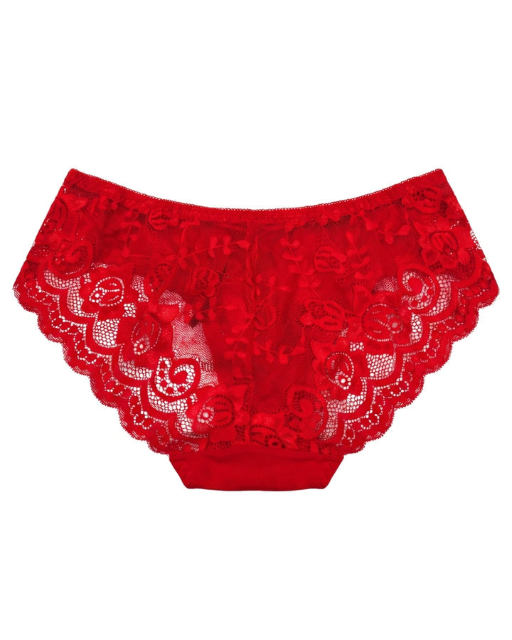 Brief Panty - Rose Lace - Black