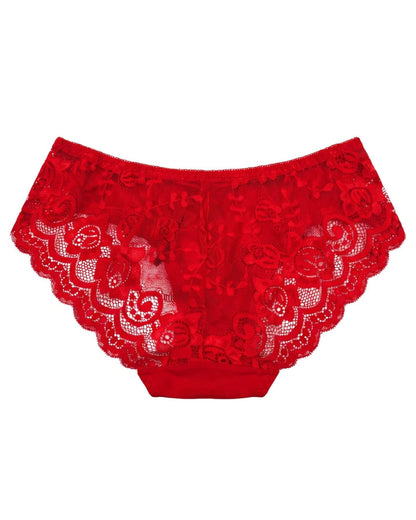 Brief Panty - Rose Lace - Black