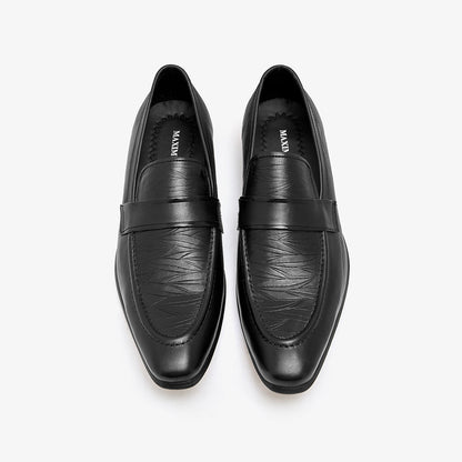 XAYWEAR Men's Black Ripple Slip-ons