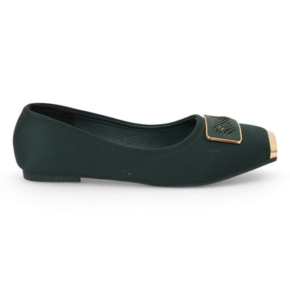 XAYWEAR Women's Green Casual Pumps