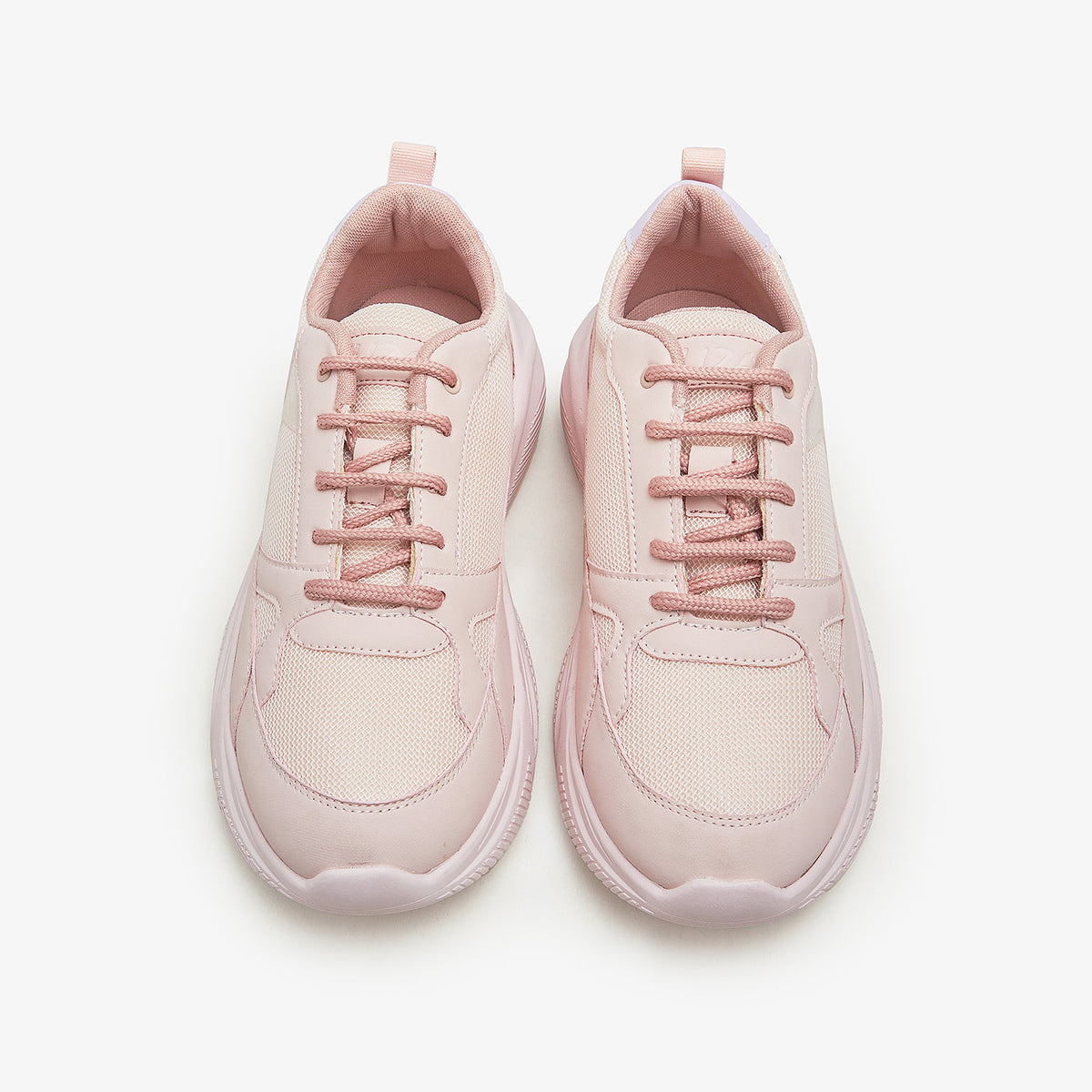 XAYWEAR Women's Baby Pink Casual Sneakers