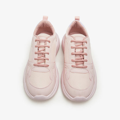 XAYWEAR Women's Baby Pink Casual Sneakers