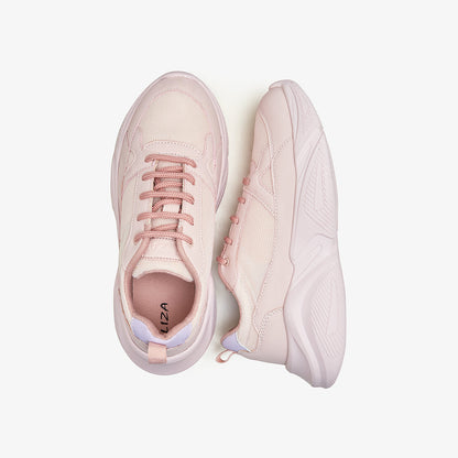 XAYWEAR Women's Baby Pink Casual Sneakers