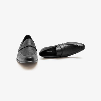 XAYWEAR Men's Black Ripple Slip-ons