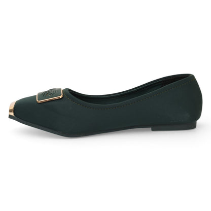 XAYWEAR Women's Green Casual Pumps