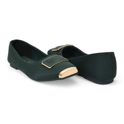 XAYWEAR Women's Green Casual Pumps