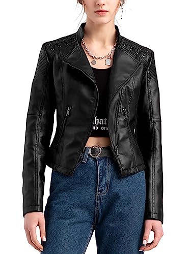 XAYWEAR Panel Detail Leather Jacket for Trendy Style