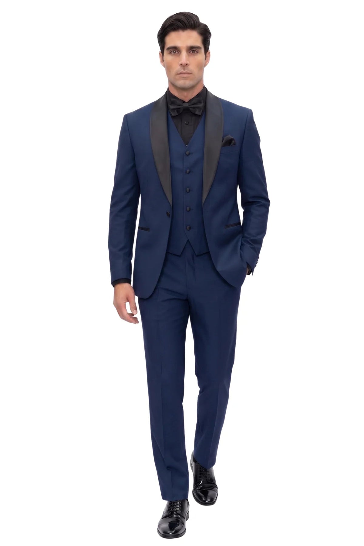 XAYWEAR Conall Three Piece Suit-Navy Blue