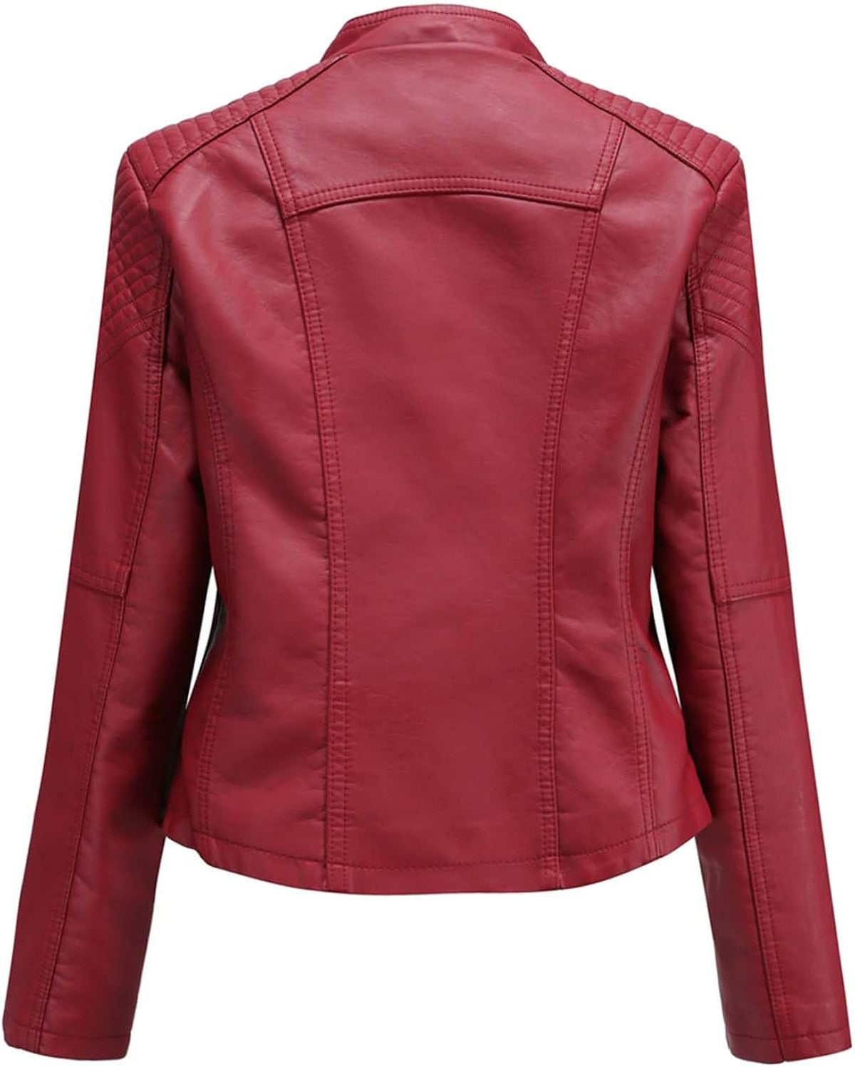 XAYWEAR Panel Detail Leather Jacket for Trendy Style