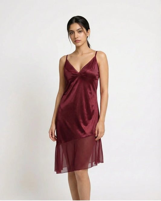 Jenny Rinny Silk Women's 2-Piece Nighty and Gown Set