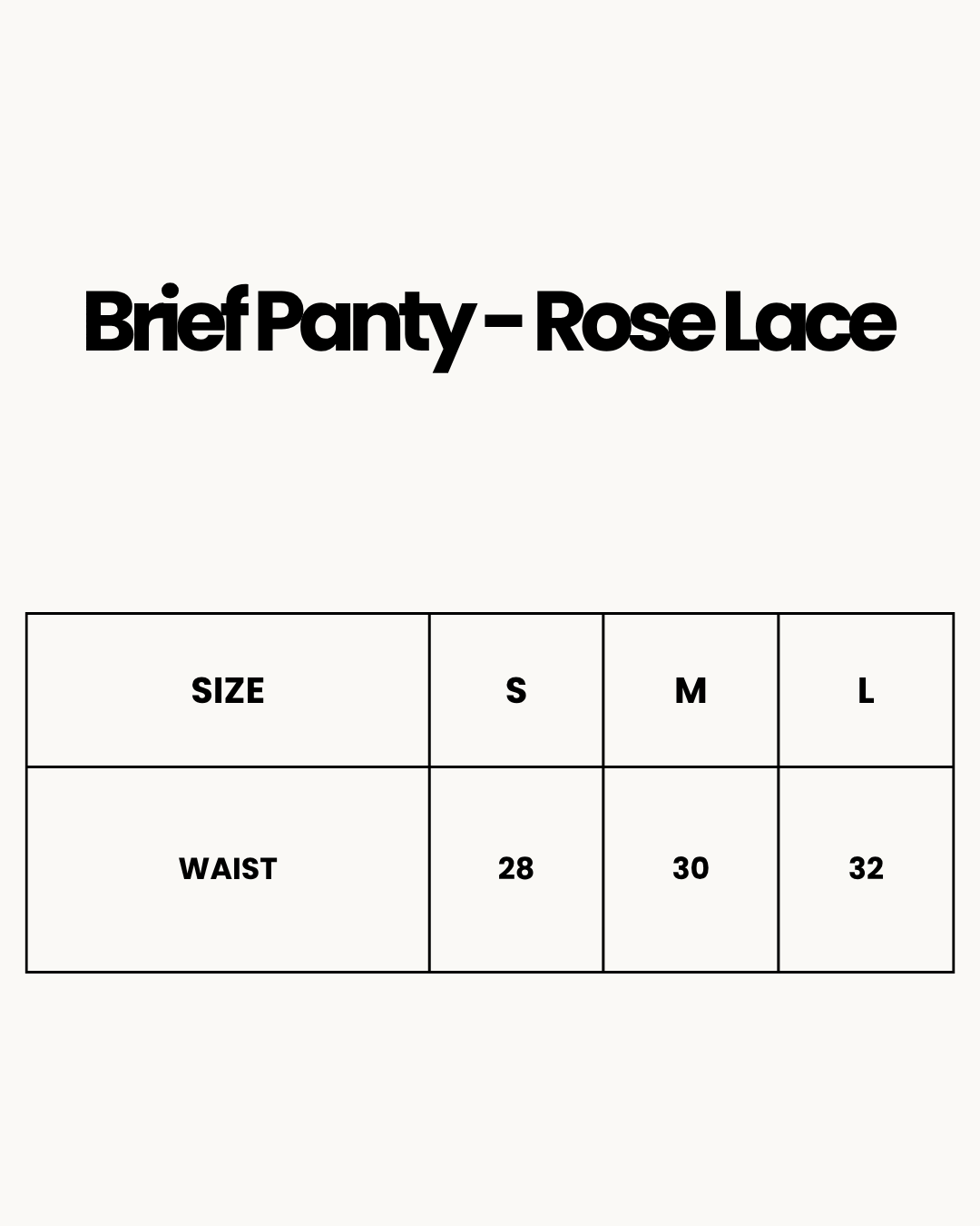 Brief Panty - Rose Lace - Black