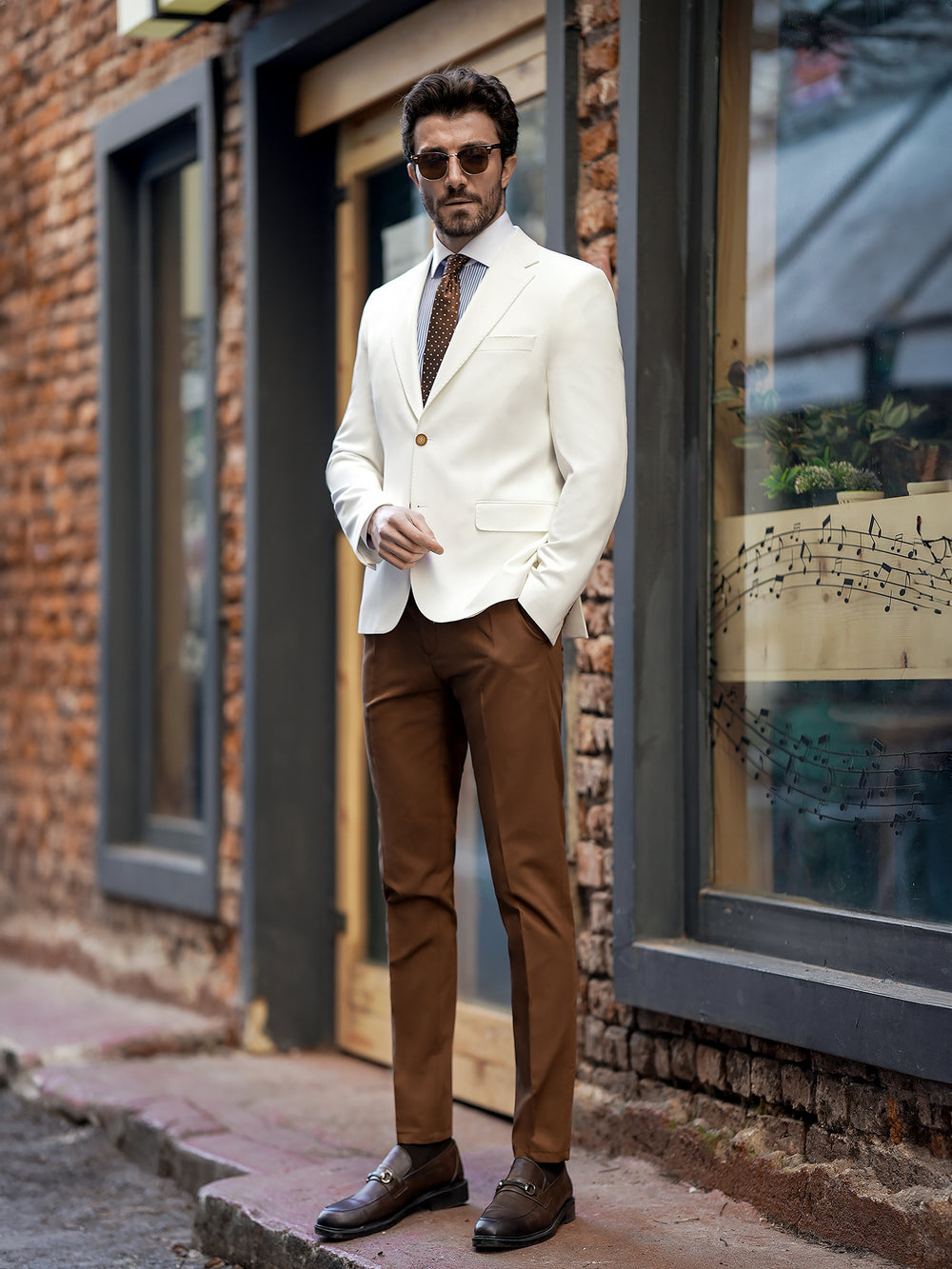 XAYWEAR White Single Breasted Blazer