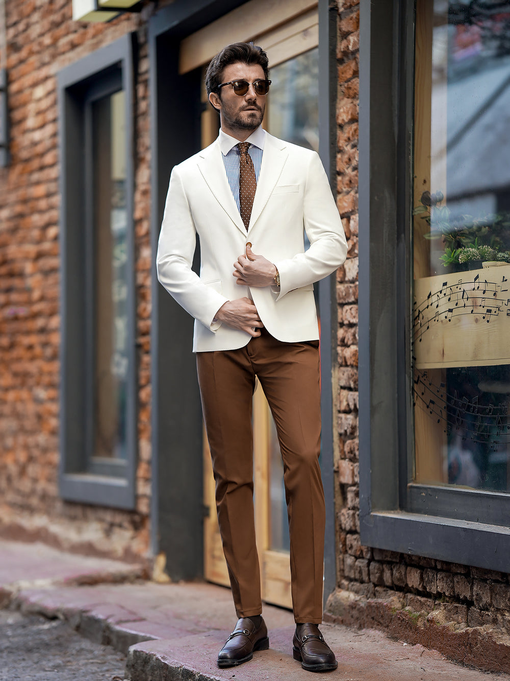 XAYWEAR White Single Breasted Blazer