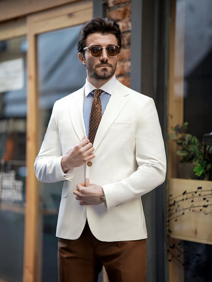 XAYWEAR White Single Breasted Blazer