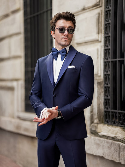 XAYWEAR Men's Navy Slim-Fit Tuxedo 3-Piece