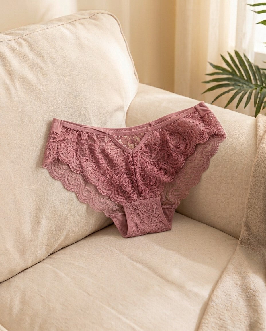 XAYWEAR Floral Lace Cheeky Brief