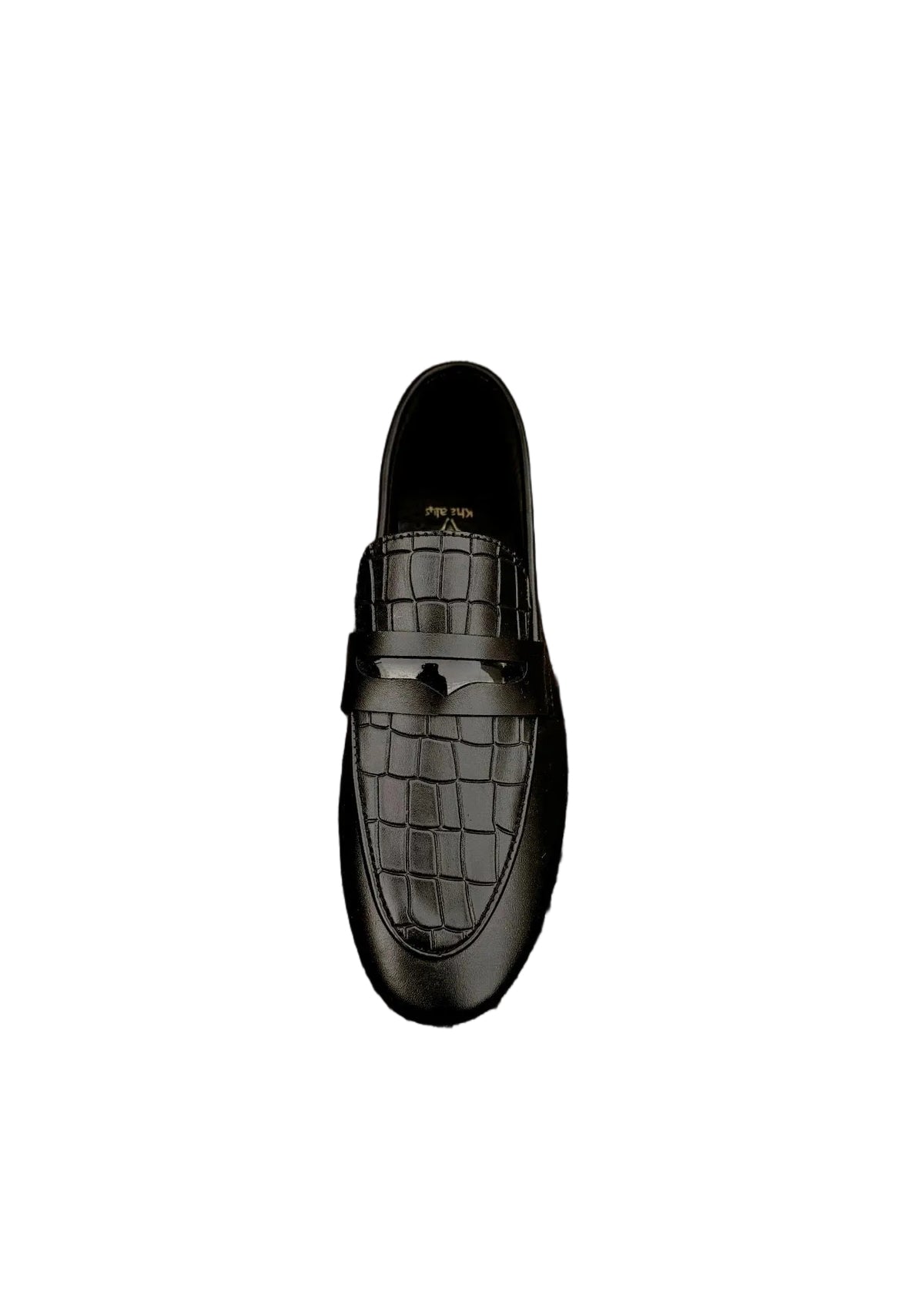 XAYWEAR Black Snake Style Formal Shoes for Men