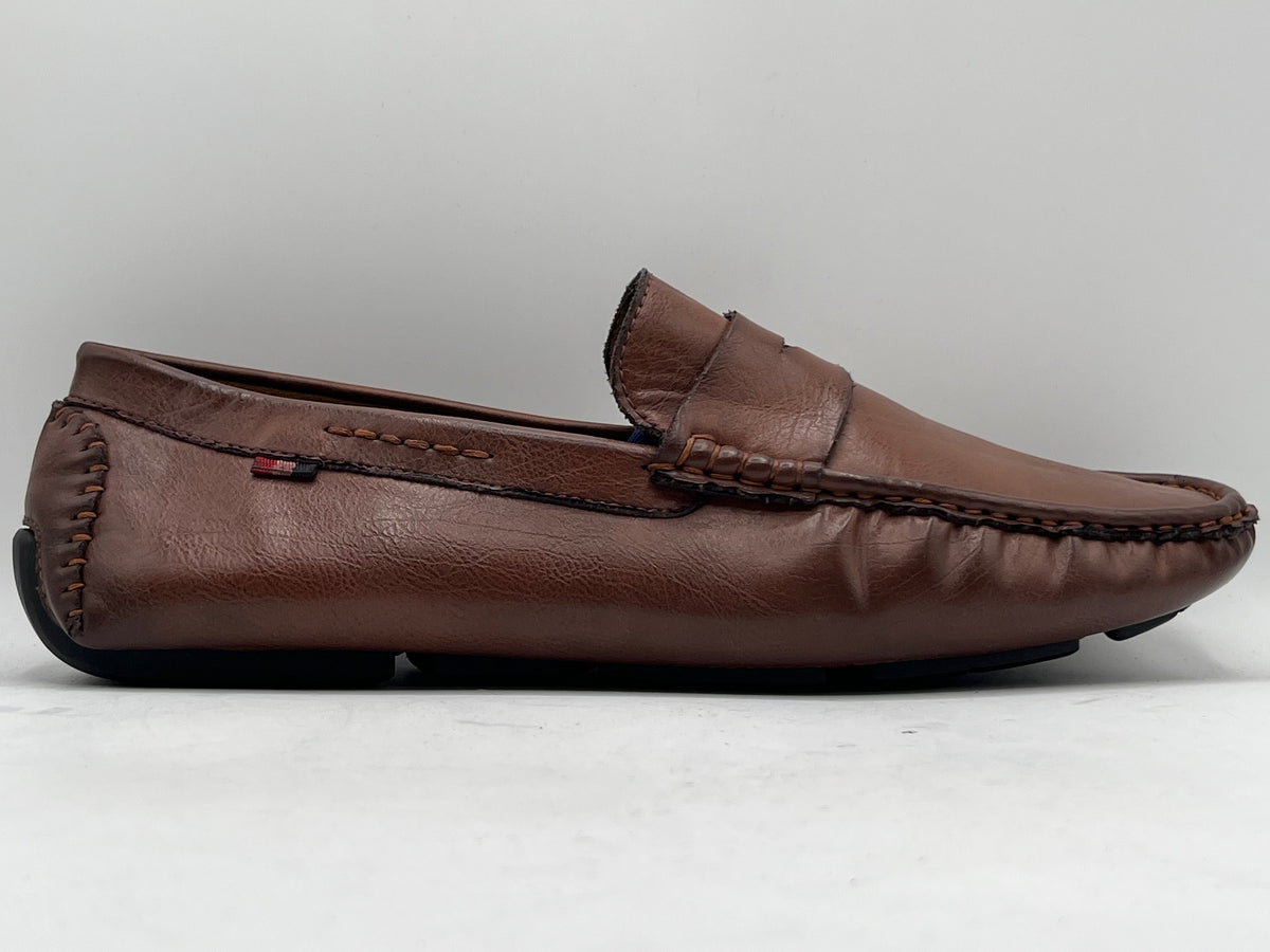 Max Brown Leather Penny Loafers