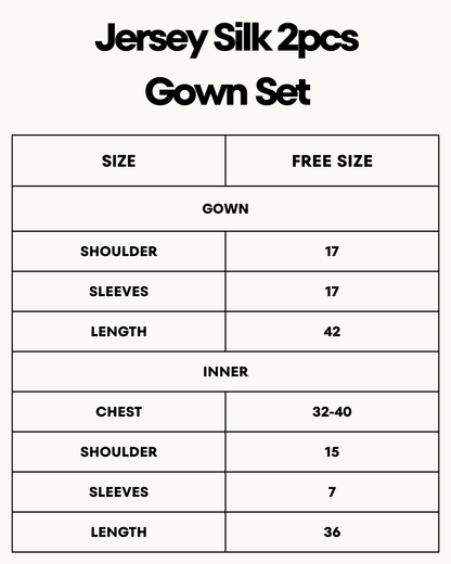 XAYWEAR Jersey Silk 2pcs Gown Set