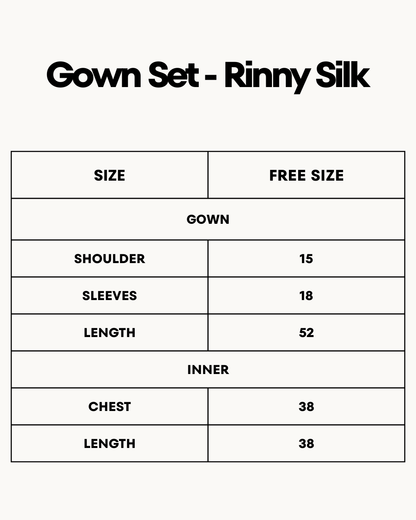 Jenny Rinny Silk Women's 2-Piece Nighty and Gown Set