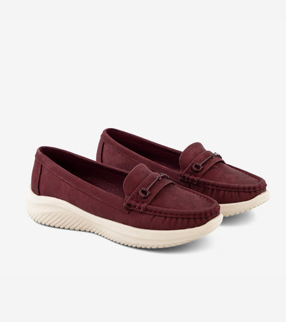 XAYWEAR Maroon Casual Women's Moccasins