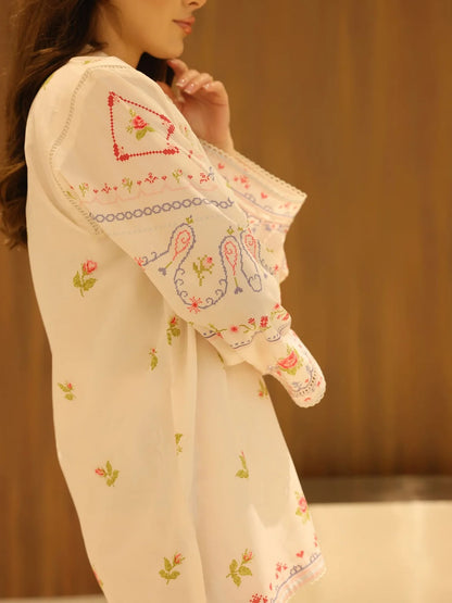 XAYWEAR Women's Rose Stitch Co Ord Set
