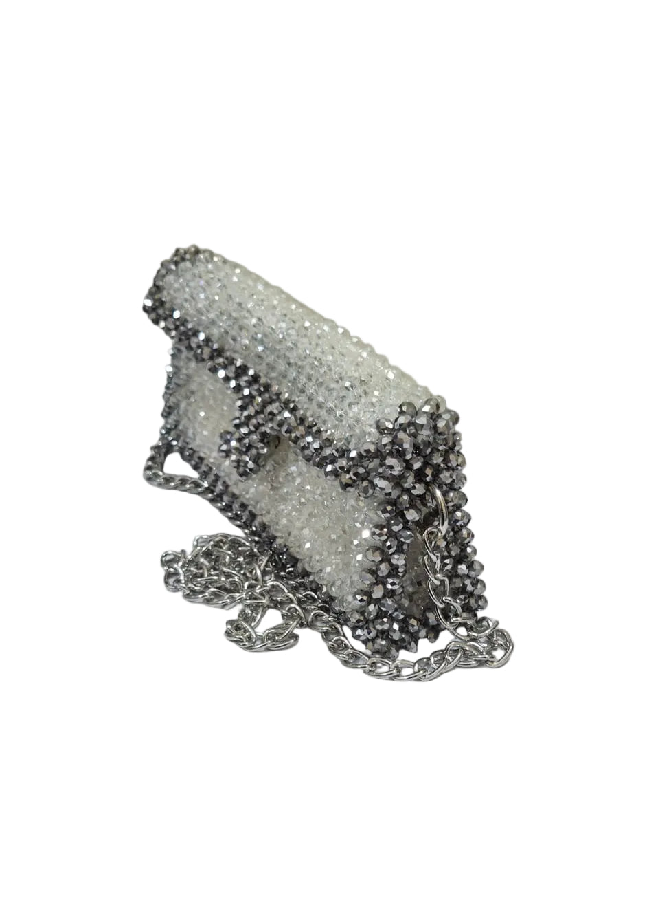 XAYWEAR Women's Handmade Silver Pearls Purse