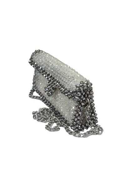 XAYWEAR Women's Handmade Silver Pearls Purse