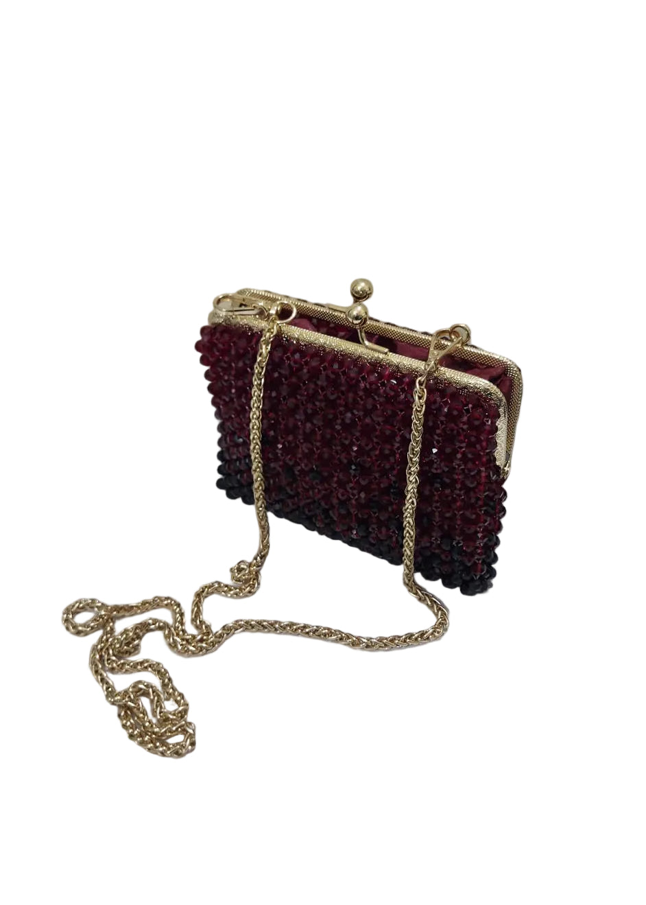 XAYWEAR Women's Handmade Red Pearls - (Recreation of An Elite Purse)
