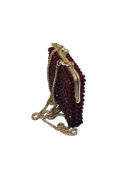 XAYWEAR Women's Handmade Red Pearls - (Recreation of An Elite Purse)