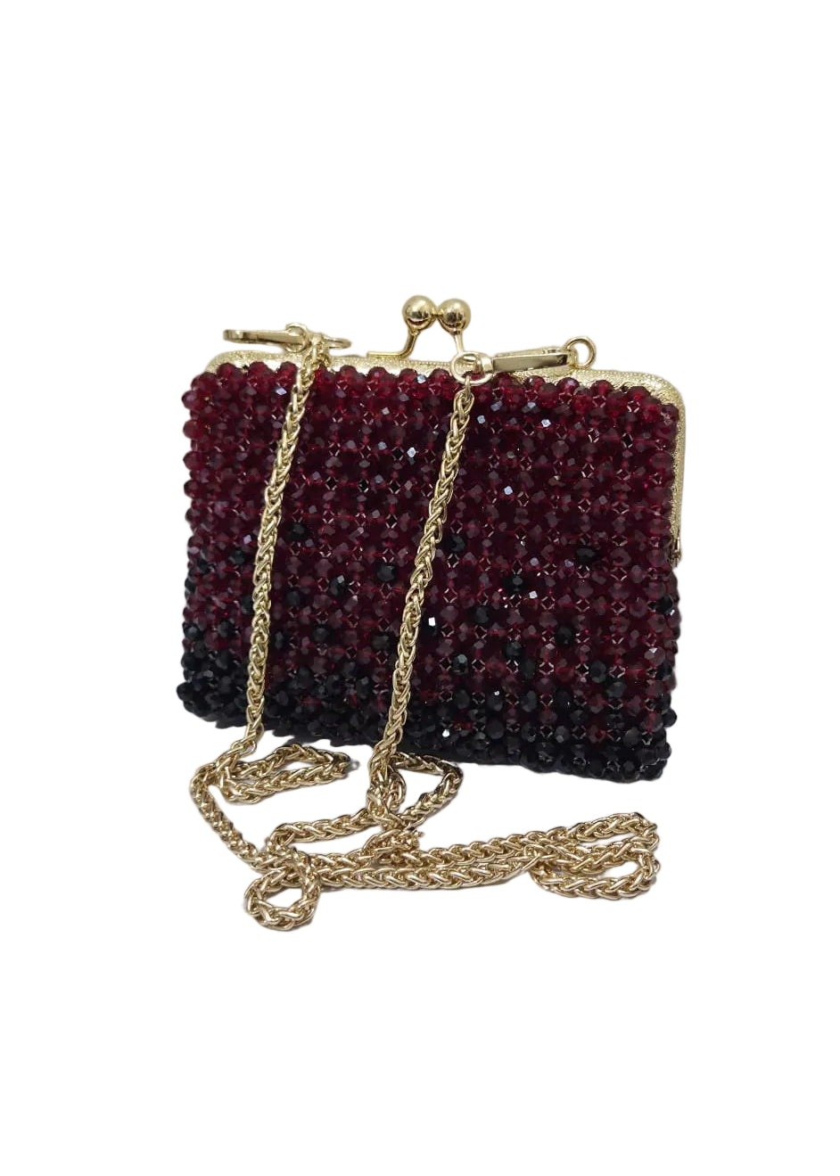 XAYWEAR Women's Handmade Red Pearls - (Recreation of An Elite Purse)