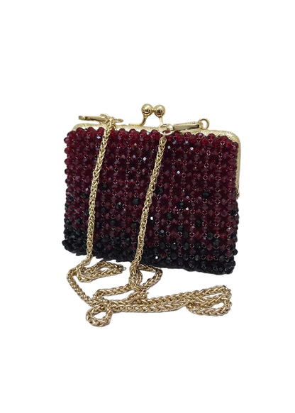 XAYWEAR Women's Handmade Red Pearls - (Recreation of An Elite Purse)