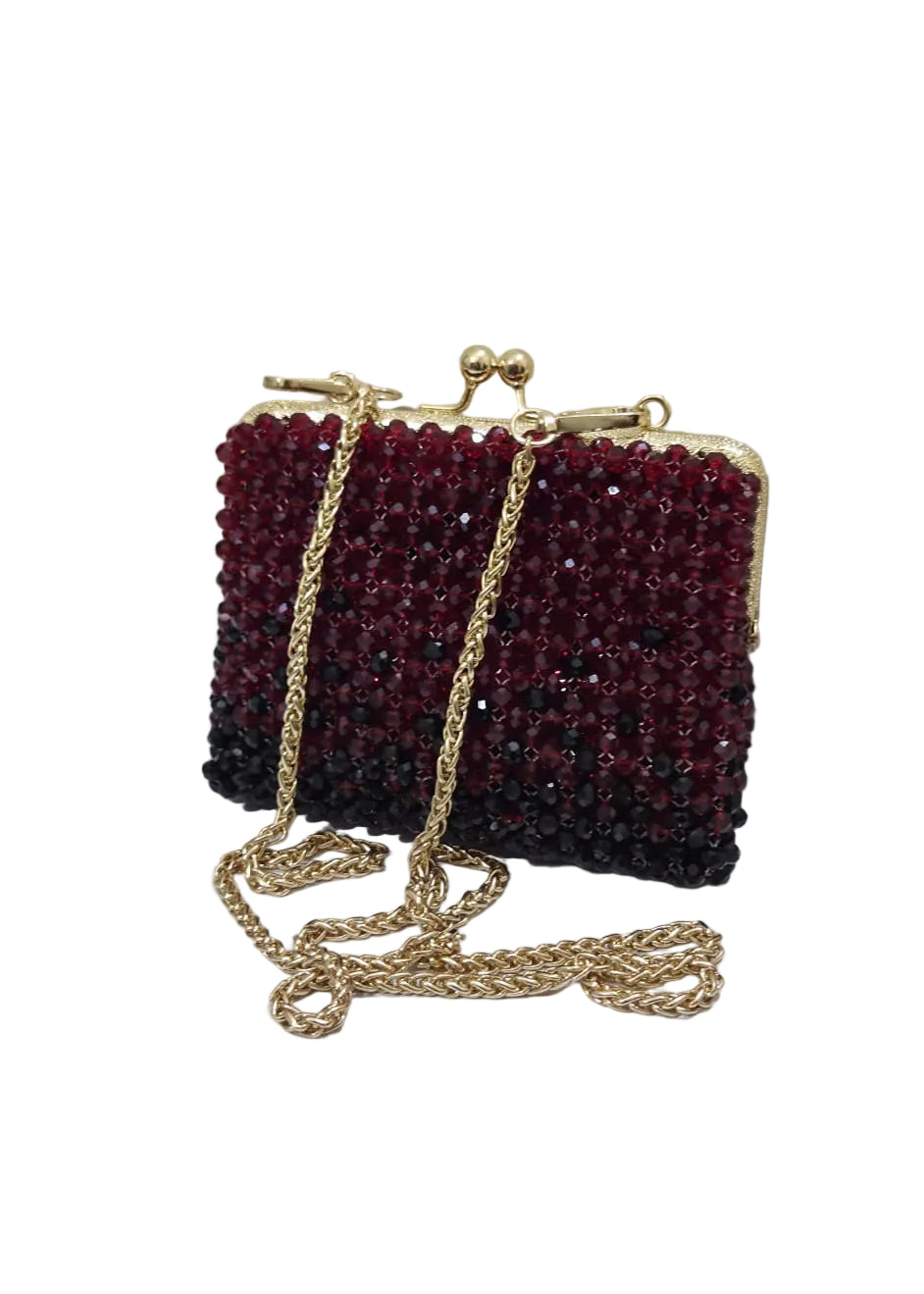 XAYWEAR Women's Handmade Red Pearls - (Recreation of An Elite Purse)