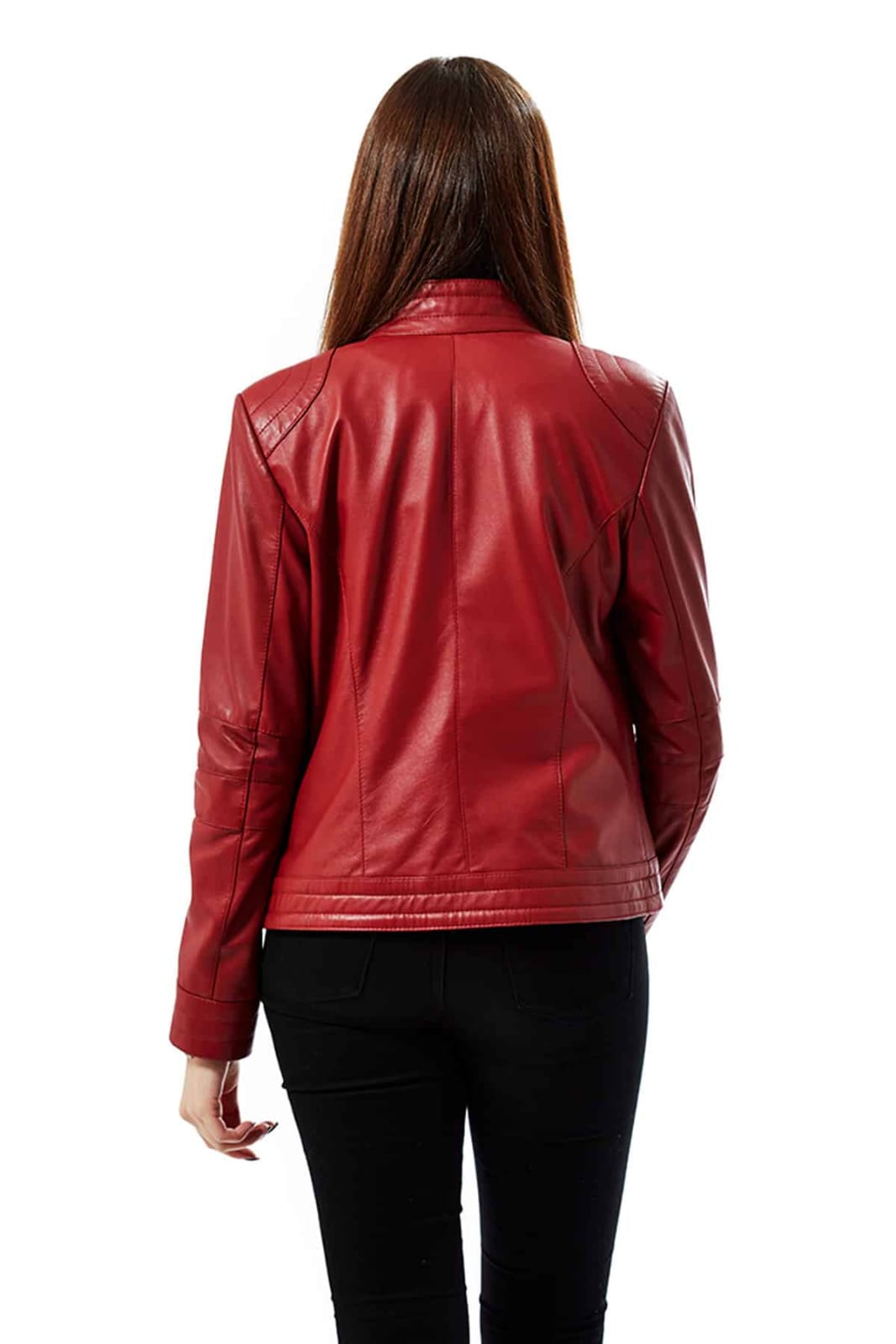 XAYWEAR Real Red Leather Vintage Jacket
