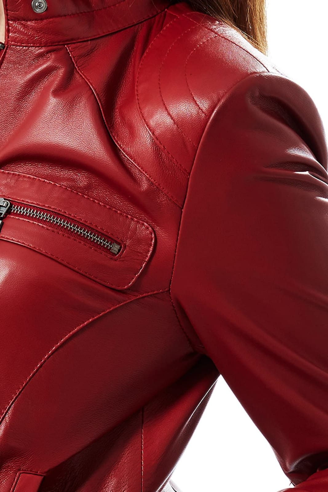 XAYWEAR Real Red Leather Vintage Jacket
