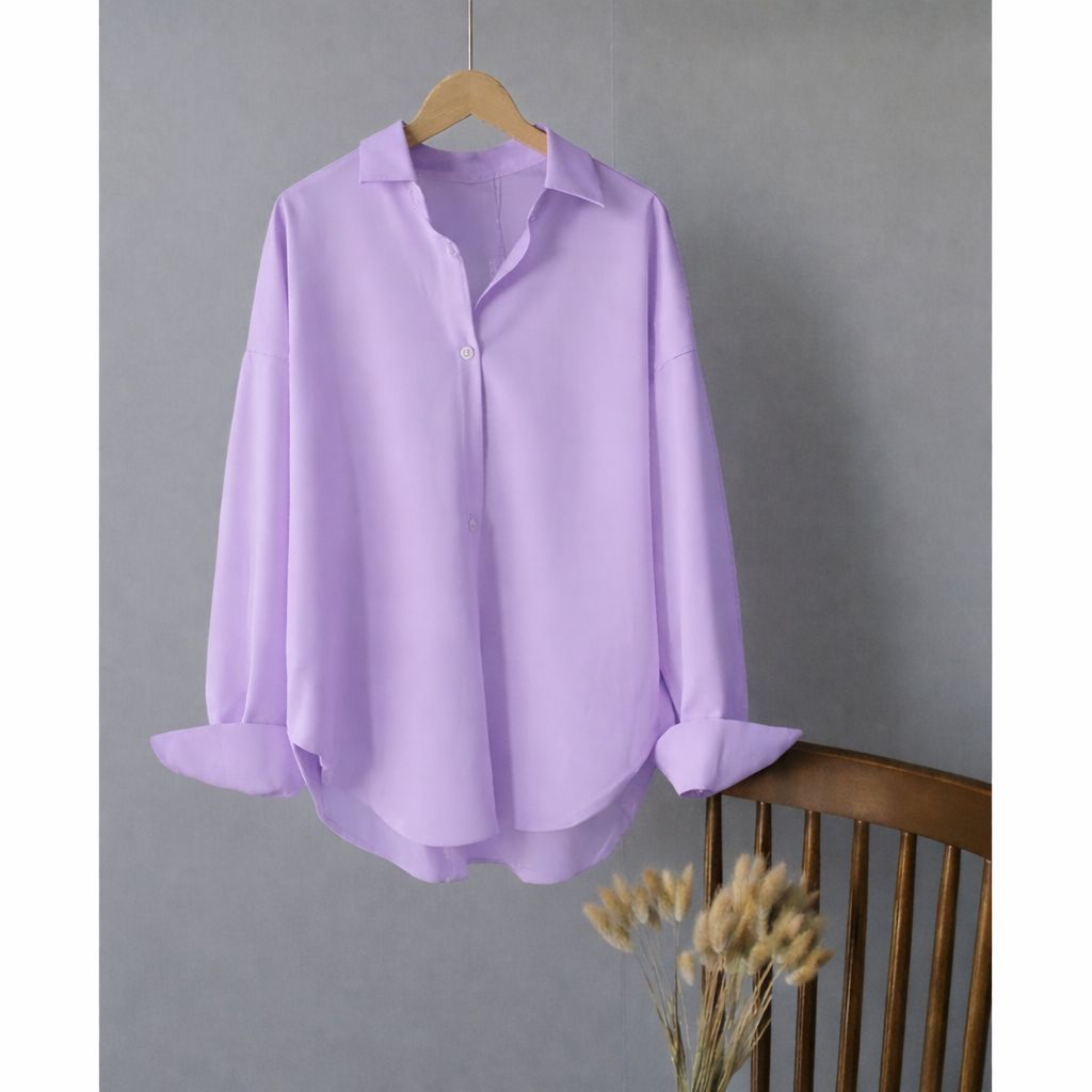 XAYWEAR Premium Quality Dropshoulder Party Wear Button Down Oversize Style Shirt For Female/Girls/Women